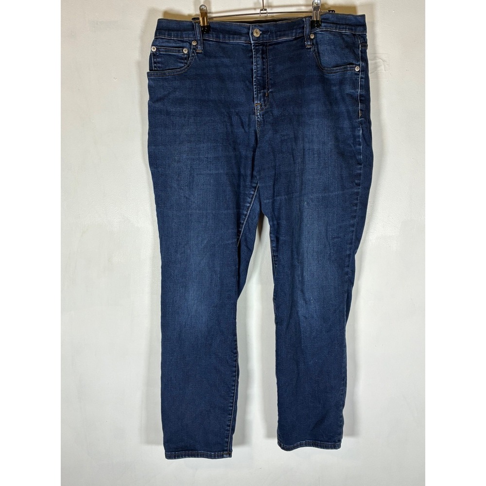 Gap Denim Girlfriend Jeans Women's 32 Blue Straight Leg Stretch